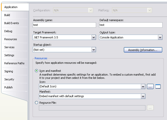 Datei:Project properties Application.jpg
